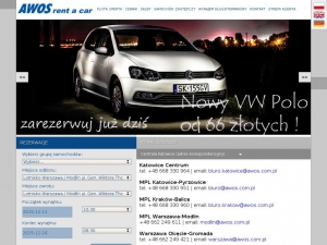 Awos - wynajem samochodów - Kraków, Katowice, Warszawa